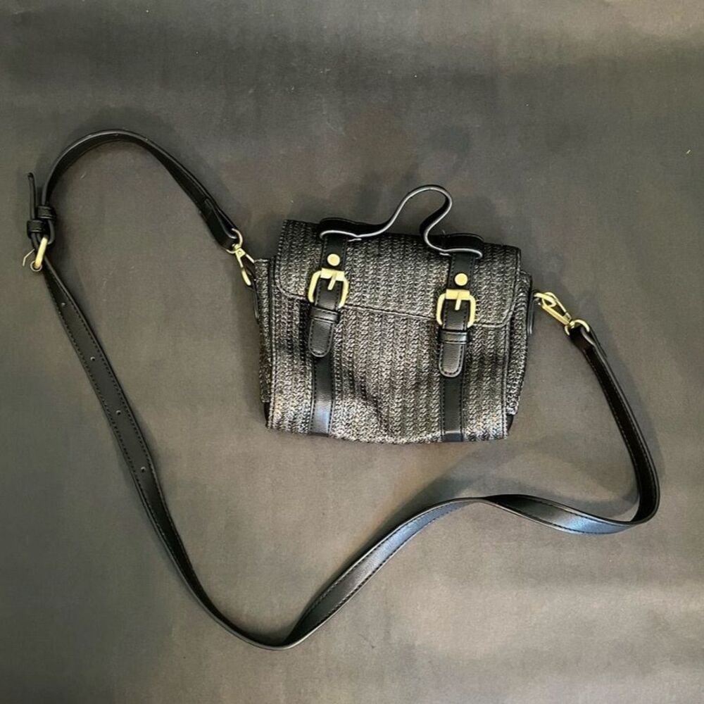 Anthropologie Straw Small Crossbody Bag